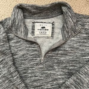 Gray quarter zip up sweater